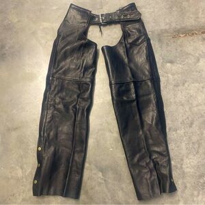 Barneys Black Leather Chaps Women’s XS